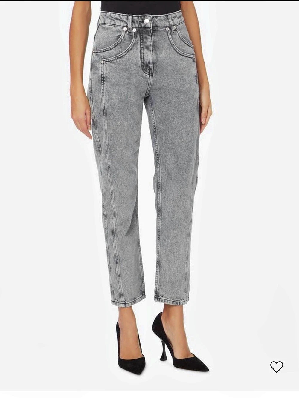 Iro Souana Jeans in black washed grey size 34